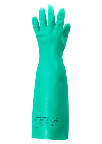Solvex Extended-Cuff Protective Gloves – 18-Inch Length, Size 8 1