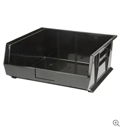 Stackable Black Storage Bin – 14.75" X 16.5" X 7" 1