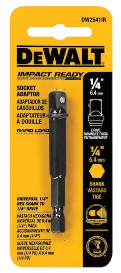Standard 1/4" Hex-To-Square Socket Adapter 1
