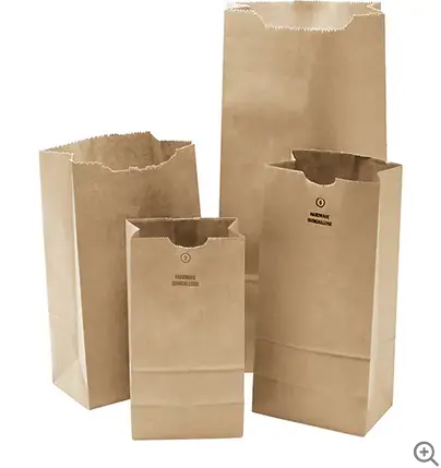 Standard Kraft Paper Bags – 5-1/4" W × 10-1/2" L 1