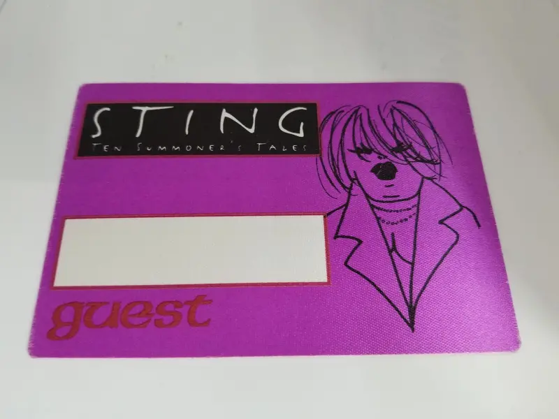 Sting Ten Summoner’S Tales Tour Backstage Pass 1