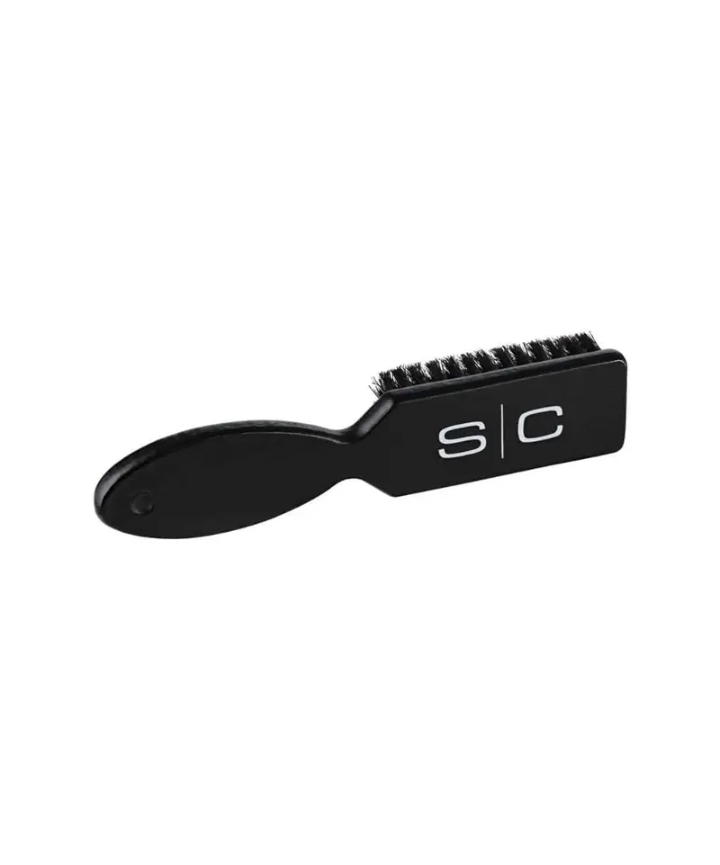 Stylecraft Professional Barber Brush – Fade & Cleaning Tool With 100% Natural Bristles & Wooden Handle (Scbfb) 1