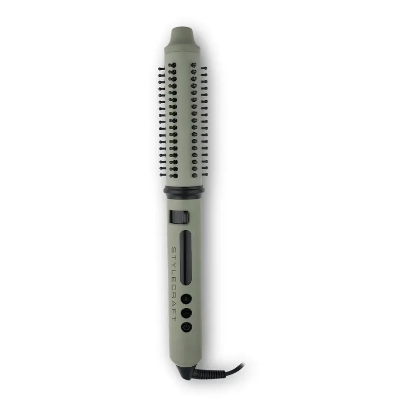 Stylecraft Sage Retractable Curling Wand & Brush Combo – 1.25" Ceramic (Sc716Gr) 1