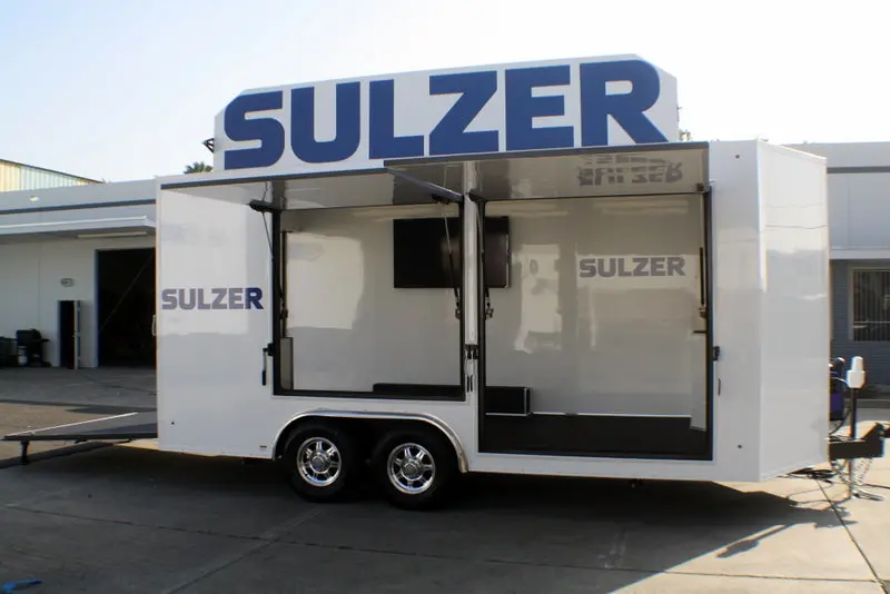 Sulzer Pumps 18-Foot V-Nose Display Trailer 1