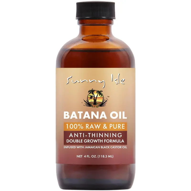 Sunny Isle 100% Raw Batana Oil For Hair Growth – Infused With Jamaican Black Castor Oil – 4 Fl Oz (118.3 Ml) 1