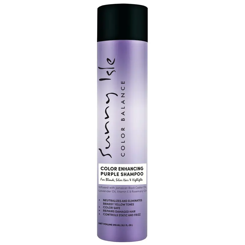 Sunny Isle Color Balance Purple Clarifying Shampoo For Blonde & Silver Hair – 10.1 Fl Oz (298 Ml) 1