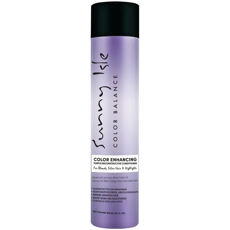 Sunny Isle Color Balance Purple Reconstructive Conditioner For Blonde & Silver Hair – 10.1 Fl Oz (298 Ml) 1