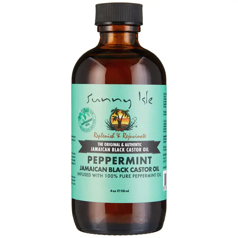 Sunny Isle Jamaican Black Castor Oil With Peppermint Essential Oil (4 Oz) 1