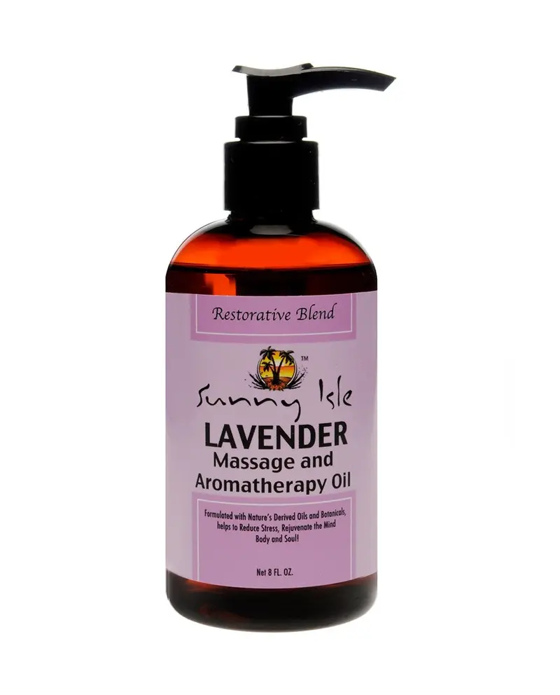 Sunny Isle Lavender Aromatherapy Massage Oil (8 Oz) 1