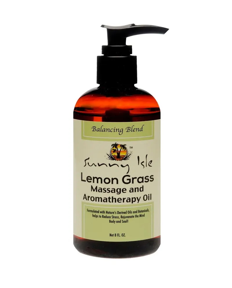 Sunny Isle Lemongrass Aromatherapy Massage Oil (8 Oz) 1