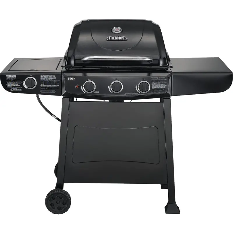 Thermos Quickset 3-Burner Lp Gas Grill – 36,000 Btu With Side Burner 1