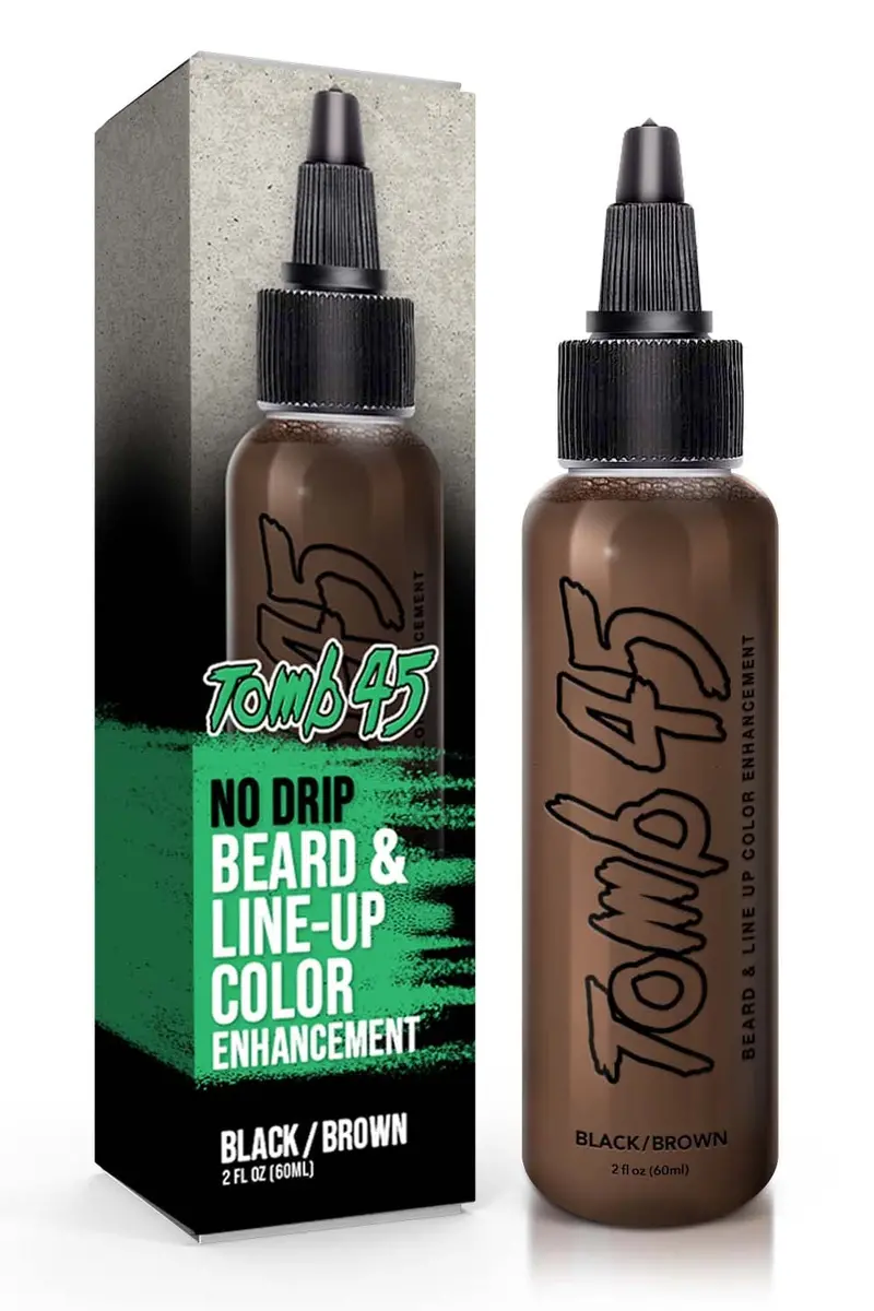 Tomb45 Black/Brown No-Drip Enhancement Color – Smudge-Resistant Beard & Edge Definition 1