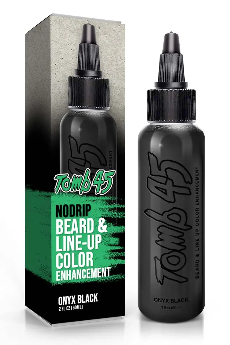 Tomb45 Onyx Black No-Drip Beard & Line-Up Enhancer – Precision Color Touch-Up 1