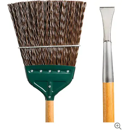 Track Broom With Chisel-Edge Bristles – Indoor/Outdoor Debris Removal 1