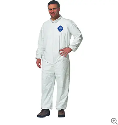 Tyvek Coverall With Collar – Large, 25 Per Box 1