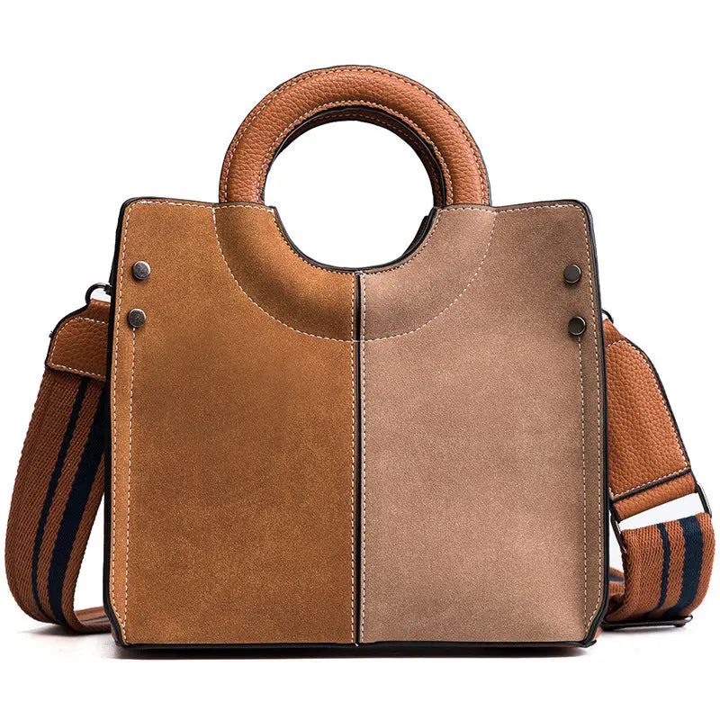 Vintage-Inspired Patchwork Handbag For Women 2
