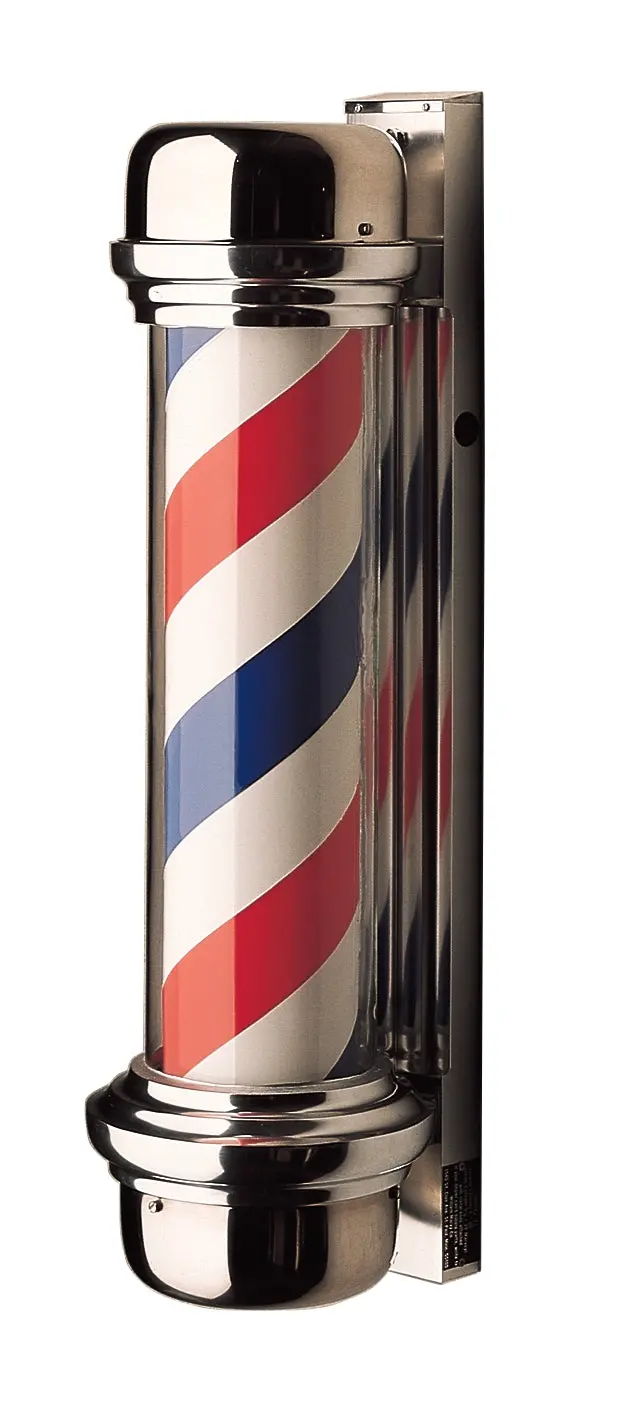 William Marvy 77 Classic Rotating Barber Pole – Authentic Red, White & Blue Design 1