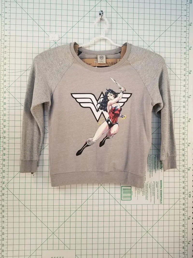 Wonder Woman Themed Knit Pullover Sweater 1