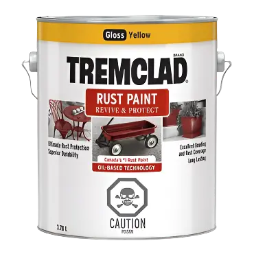 Yellow Oil-Based Rust-Inhibiting Paint – 3.78L Gallon Can 1