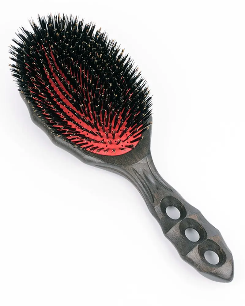 Ys Park Br120Cc1 Tortoise Wood Flat Eco Styler Brush With Air-Vent Cushion & Gloss Finish 1