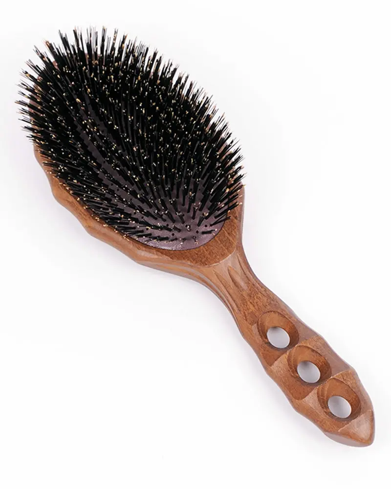 Ys Park Br120Cs1 Tortoise Wood Eco Styler Brush With Ventilated Cushion 1