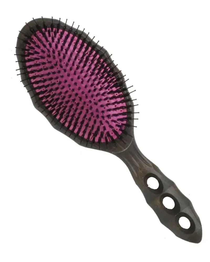 Ys Park Br90Cc2 Tortoise Wood Eco Styler Brush With Air-Vent Cushion & Flat Profile 1