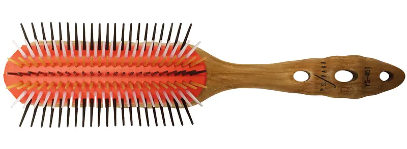 Ys Park Ysbr451 Seven-Row Wood Styler Brush For Medium-Length Hair 1