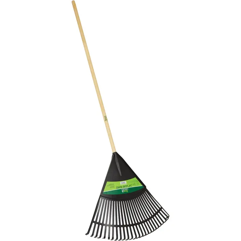 24-Inch Polypropylene Leaf Rake With 26 Flexible Tines – Garden Raking Tool 1