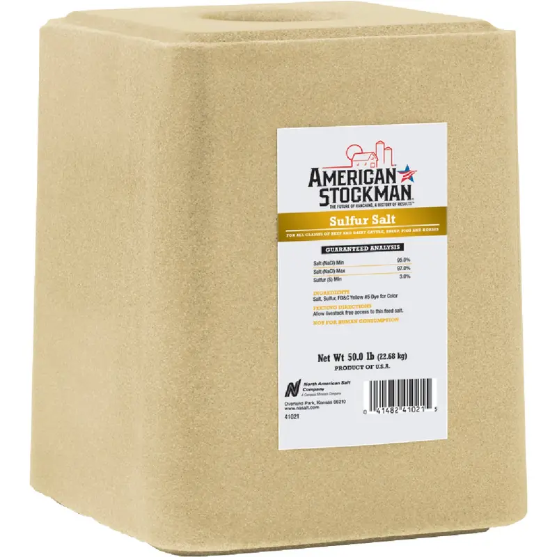 American Stockman 50 Lb Sulfur Supplement Block For Livestock 1
