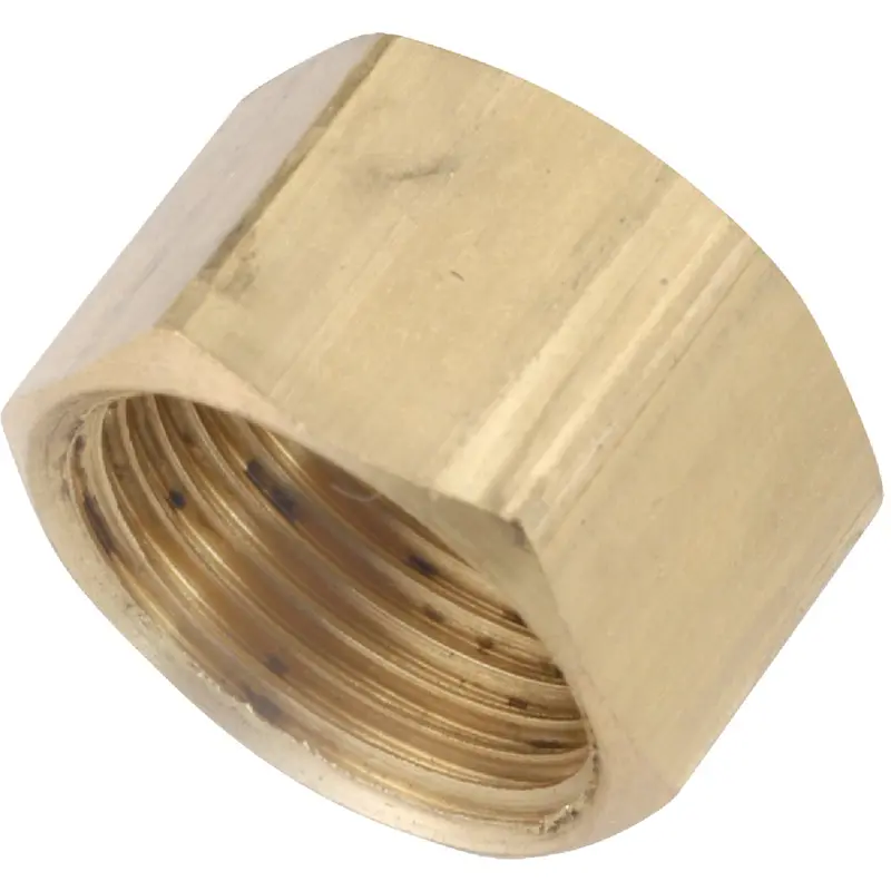 Anderson Metals Brass Compression Cap – 1/4 In Tube Size, Leak-Proof Sealing Fitting 1