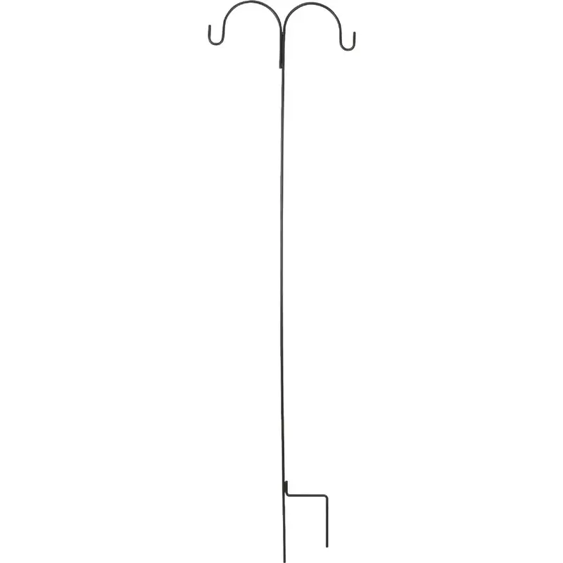 Best Garden Wrought Iron Shepherd’S Hook – 91", Dual-Arm, Matte Black 1