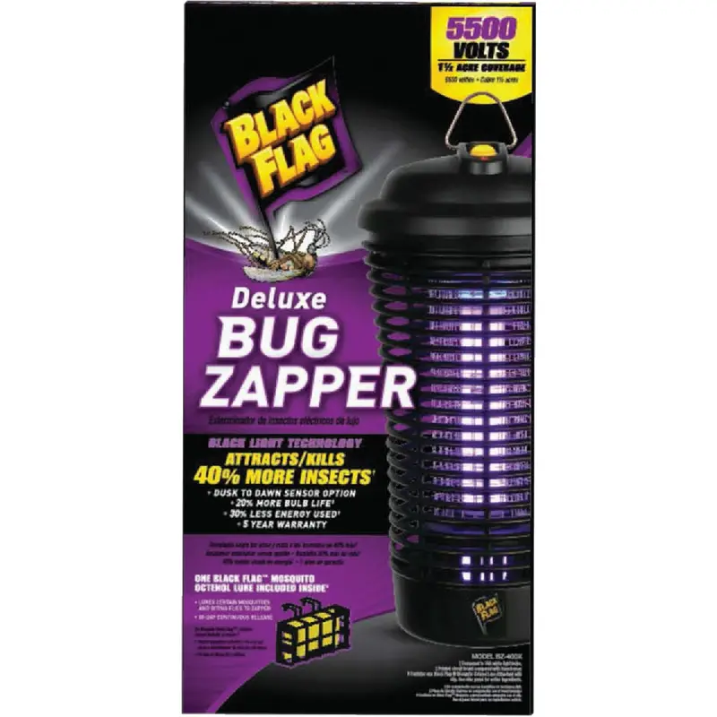 Black Flag Deluxe Bug Zapper – 5500V Electric Insect Killer 1