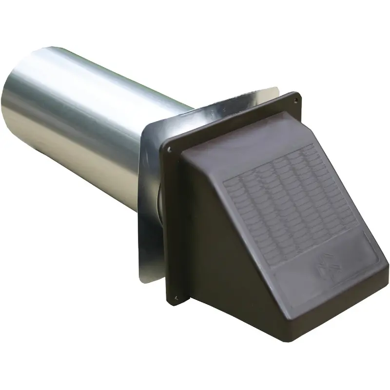 Builder'S Best Wide-Mouth Dryer Vent Hood – 4" Diameter, Brown Plastic Curb-Mount Style 1