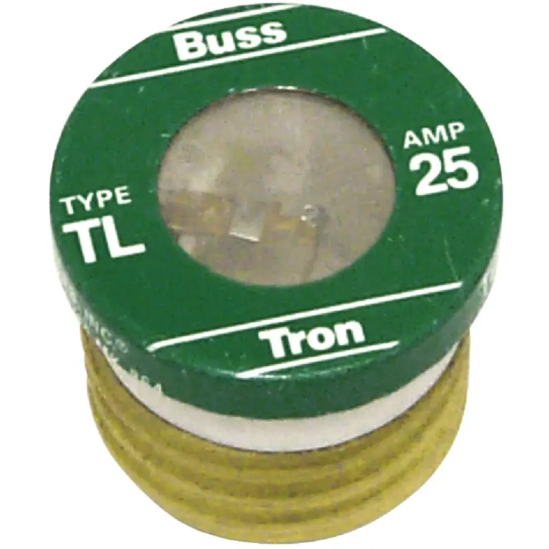 Bussmann Tl Time-Delay Plug Fuse – 25 Amp, Industrial-Grade (4-Pack) 1