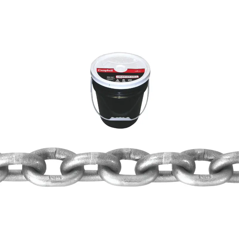 Campbell Zinc-Coated Carbon Steel Coil Chain – 100-Foot Length, 5/16-Inch Diameter 1