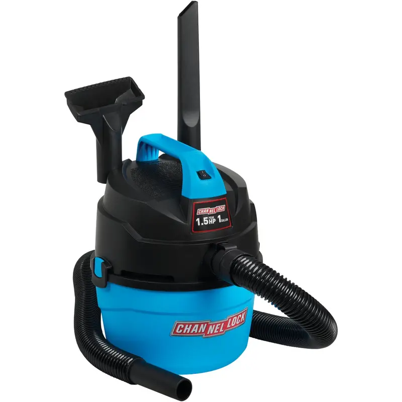 Channellock Micro Wet/Dry Vacuum – 1-Gallon, 1.5 Peak Hp 1