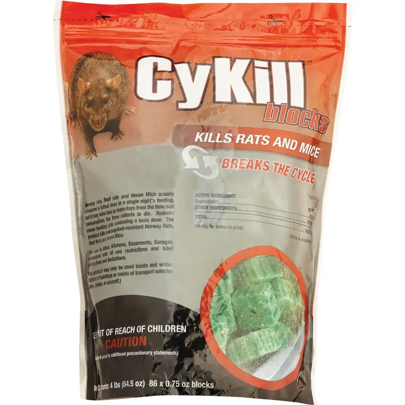 Cykill Block Rodent Control Bait – 4-Pound Rat And Mouse Poison 1
