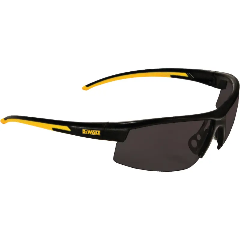 Dewalt Polarized Safety Glasses – Black/Yellow Frame With Smoke Lenses, Ansi Z87.1 Rated 1