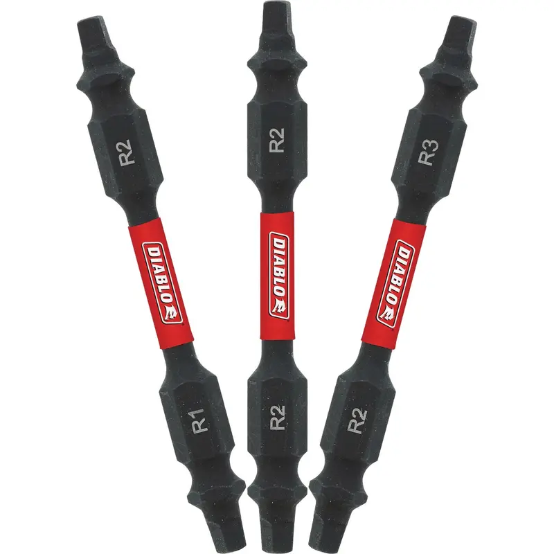 Diablo 2.5-Inch Double-Ended Square Recess Screwdriver Bit Set (3-Piece) 1