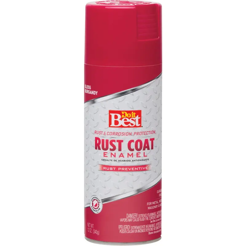 Do It Best Rust-Coat Gloss Burgundy Anti-Rust Spray Paint (12 Oz) 1