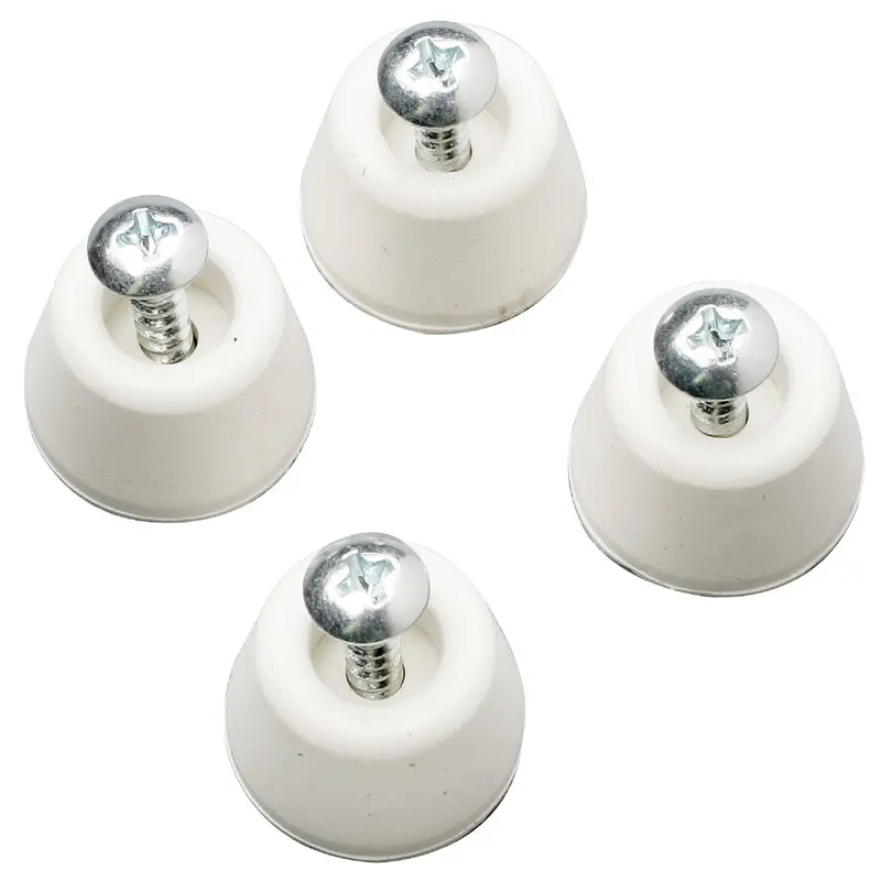 Do It Vinyl Toilet Seat Screw Bumper Set – 3/4 In., White Finish 1