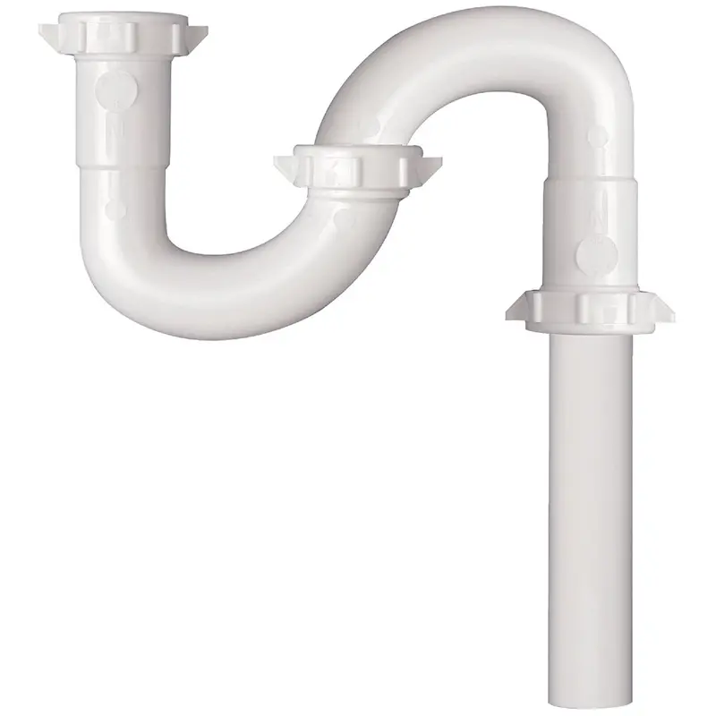 Do It White Plastic S-Trap – 1-1/4-Inch Diameter For Drain Line Connections 1