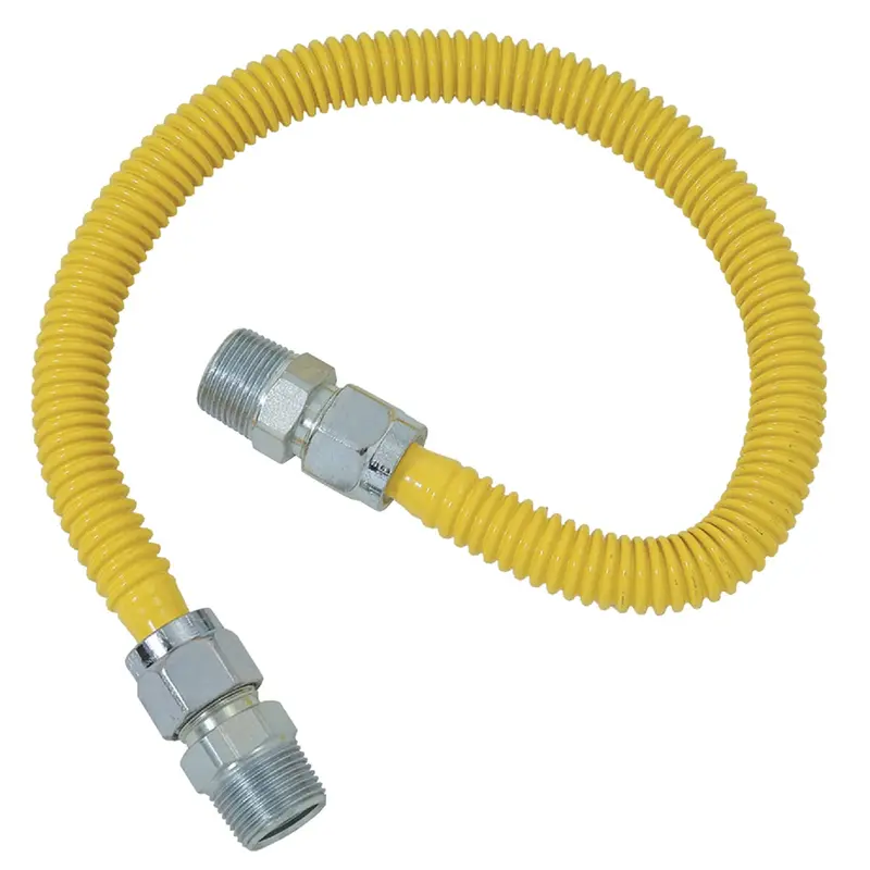 Dormont Stainless Steel Gas Connector – 5/8" Od X 60", Coated, Dual-Threaded Ends 1