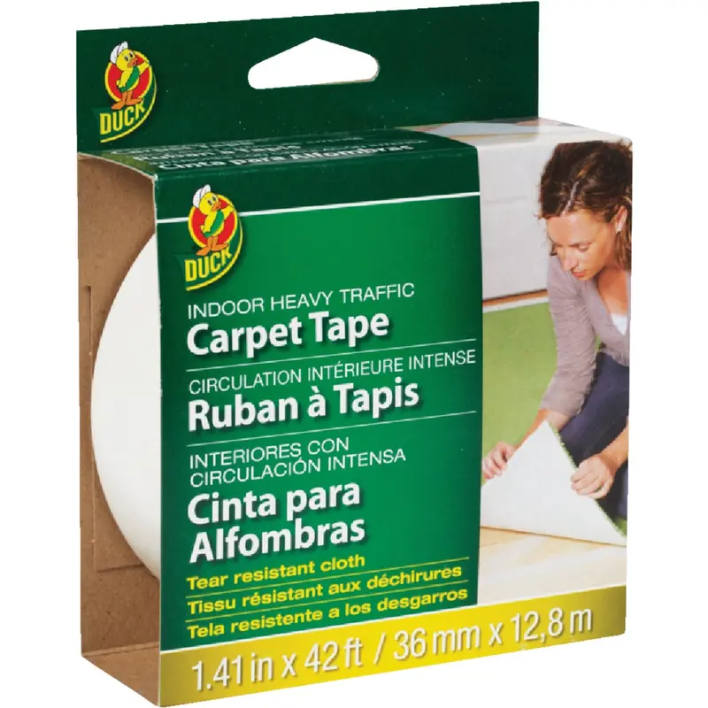 Duck Heavy-Duty Indoor Carpet Tape – 1.5" X 42 Ft., High-Traffic Adhesive 1