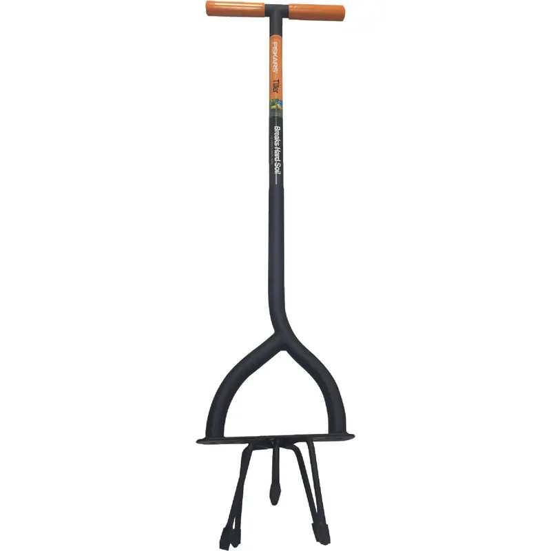Fiskars 40" Steel-Handle Garden Tiller – 6-Tine Manual Cultivator 1