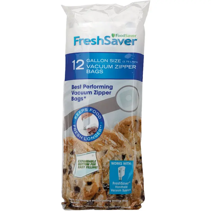 Foodsaver Freshsaver Vacuum-Seal Zipper Bags – 12-Pack, Gallon Size 1
