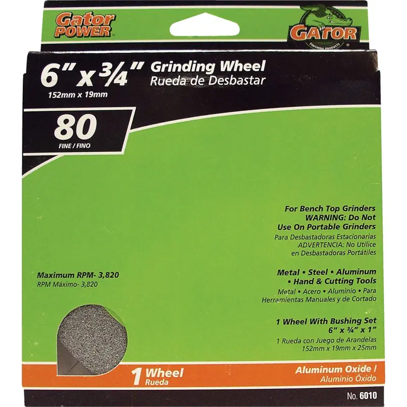 Gator Blade Bench Grinding Wheel – 6 In. Adjustable Arbor, Multiple Sizes Included 1