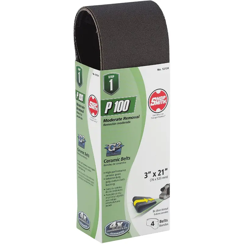 Gator Blade Heavy-Duty Sanding Belt – 3" X 21", 100-Grit (4-Pack) 1