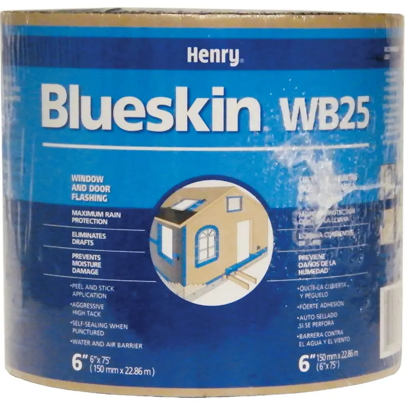 Henry Blueskin Wb25 Flashing Tape – 6" X 75 Ft, Self-Adhering Window Wrap 1