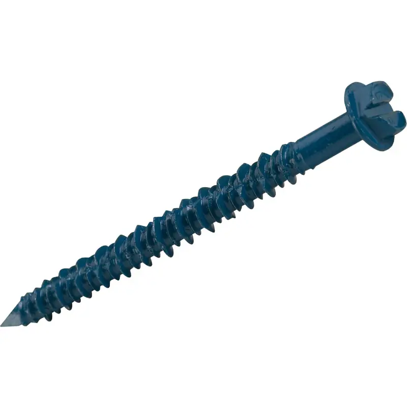 Hillman Hex Washer Concrete Anchor Screws – 1/4" Diameter × 1-1/4" Length, 100-Pack 1